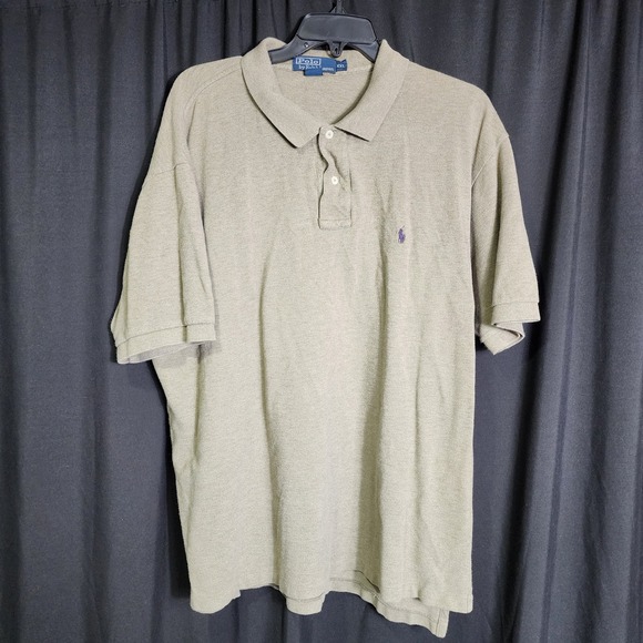 Polo Ralph Lauren Other - Polo Ralph Lauren Mens XXL Olive Green Short Sleeve Pique Polo Shirt Purple Pony
